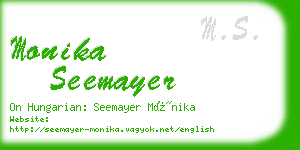 monika seemayer business card